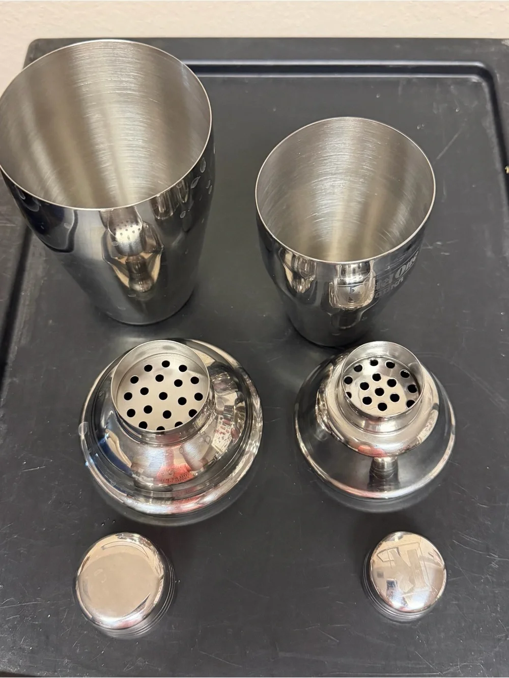 Stainless Steel Cocktail Shaker Set - Silver